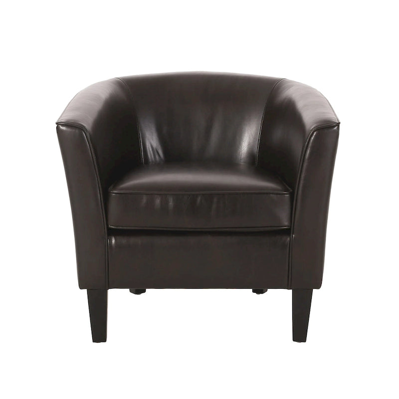 28.75-Inch PU Upholstered Club Chair with Birch Wood Legs