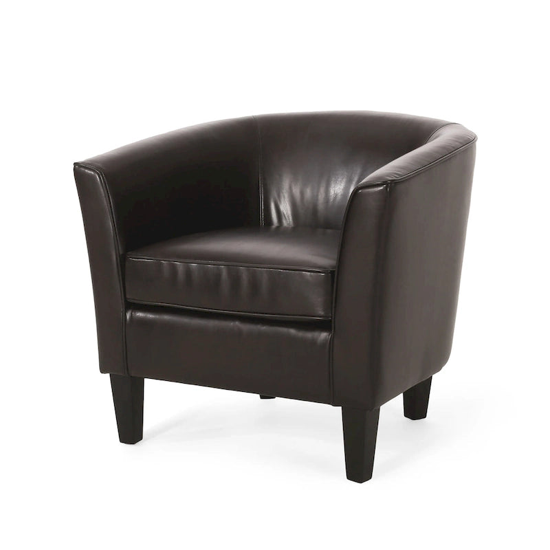 28.75-Inch PU Upholstered Club Chair with Birch Wood Legs
