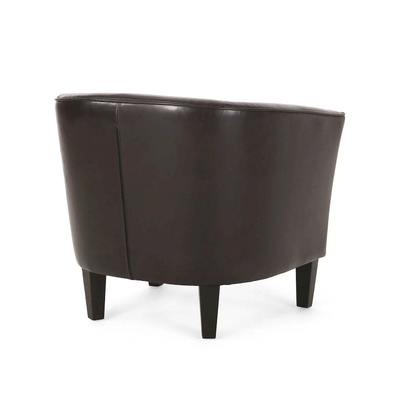 28.75-Inch PU Upholstered Club Chair with Birch Wood Legs