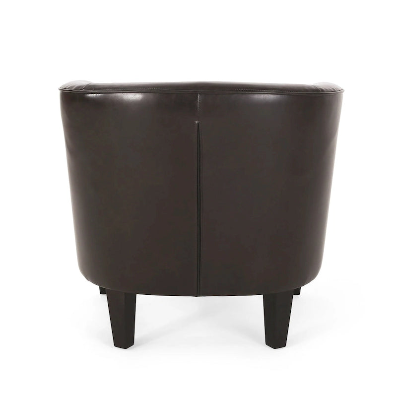 28.75-Inch PU Upholstered Club Chair with Birch Wood Legs