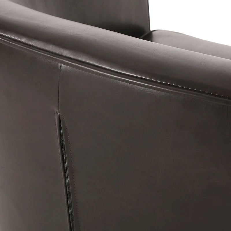 28.75-Inch PU Upholstered Club Chair with Birch Wood Legs