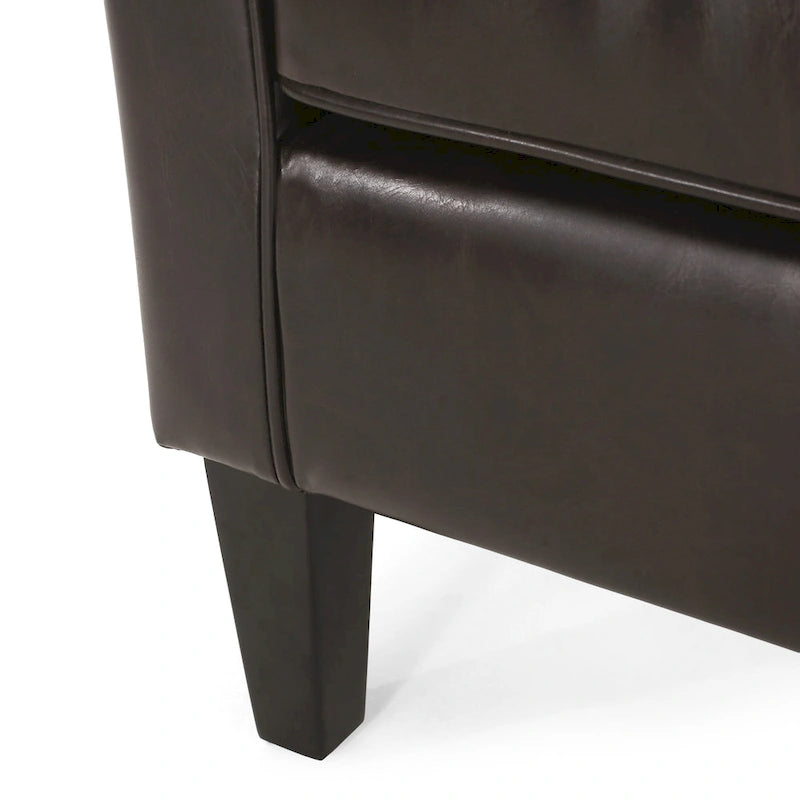 28.75-Inch PU Upholstered Club Chair with Birch Wood Legs