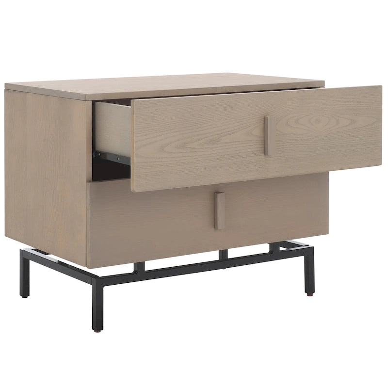 SAFAVIEH Herschel Grey/ Black Storage Cabinet - 28W x 18D x 22H