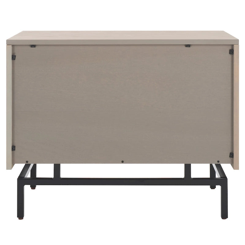 SAFAVIEH Herschel Grey/ Black Storage Cabinet - 28W x 18D x 22H