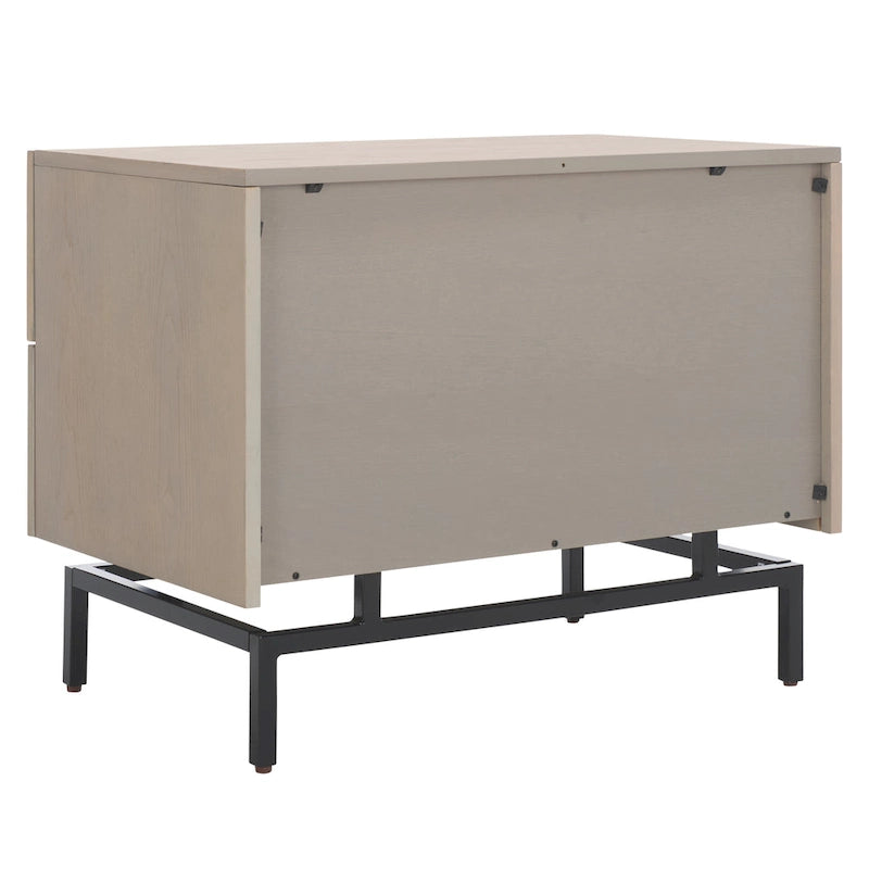SAFAVIEH Herschel Grey/ Black Storage Cabinet - 28W x 18D x 22H