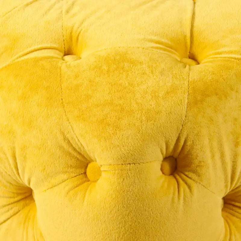 Modern Velvet Upholstered Square Tufted Ottoman by GDFStudio