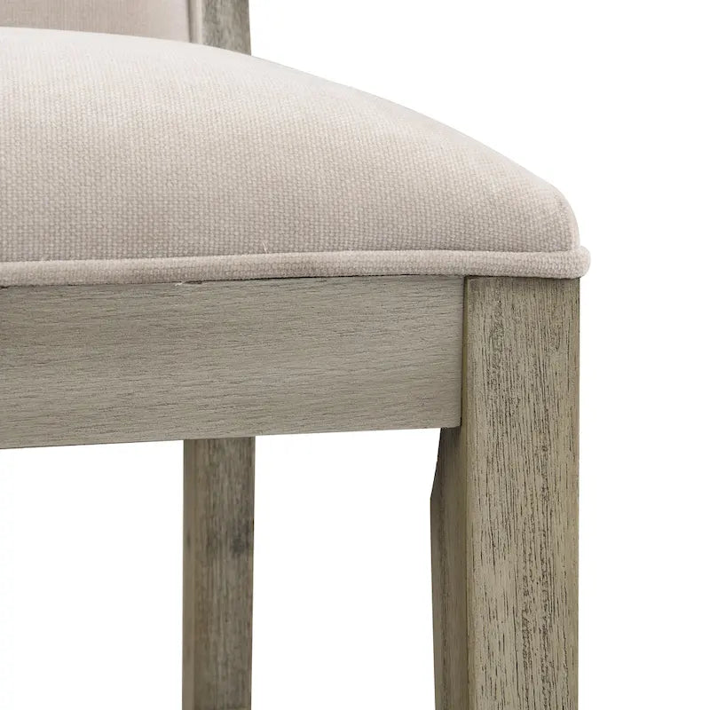 Retro Bar Stools, Set of 2 Upholstered 30.5" Bar Height Chairs with Fabric Cushion and Wood Frame