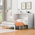 Full/Queen Size Murphy Bed with Storage Drawer and USB Ports