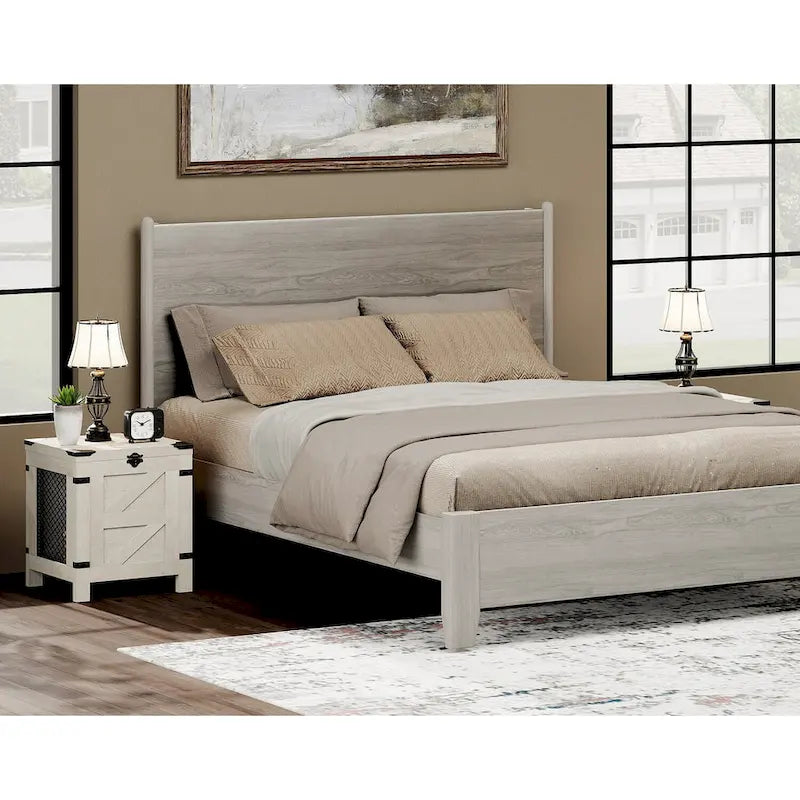 Lift Top End Table / Nightstand with Rustic Lock