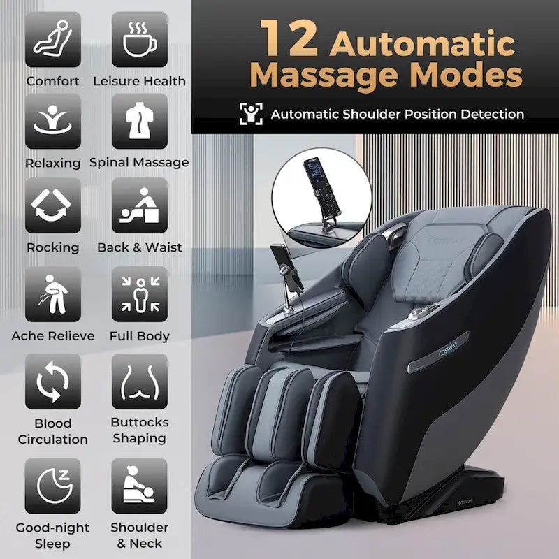 Zero Gravity SL Track Full Body Massage Chair with Waist Heating