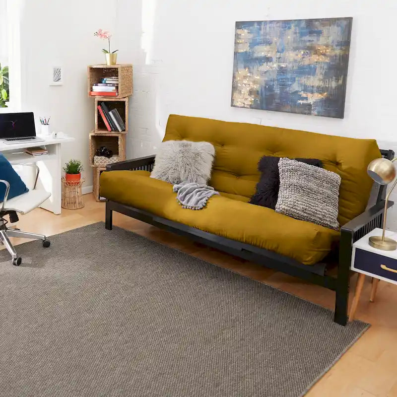 5"-Futonmatratze in Queensize mit Knopfheftung