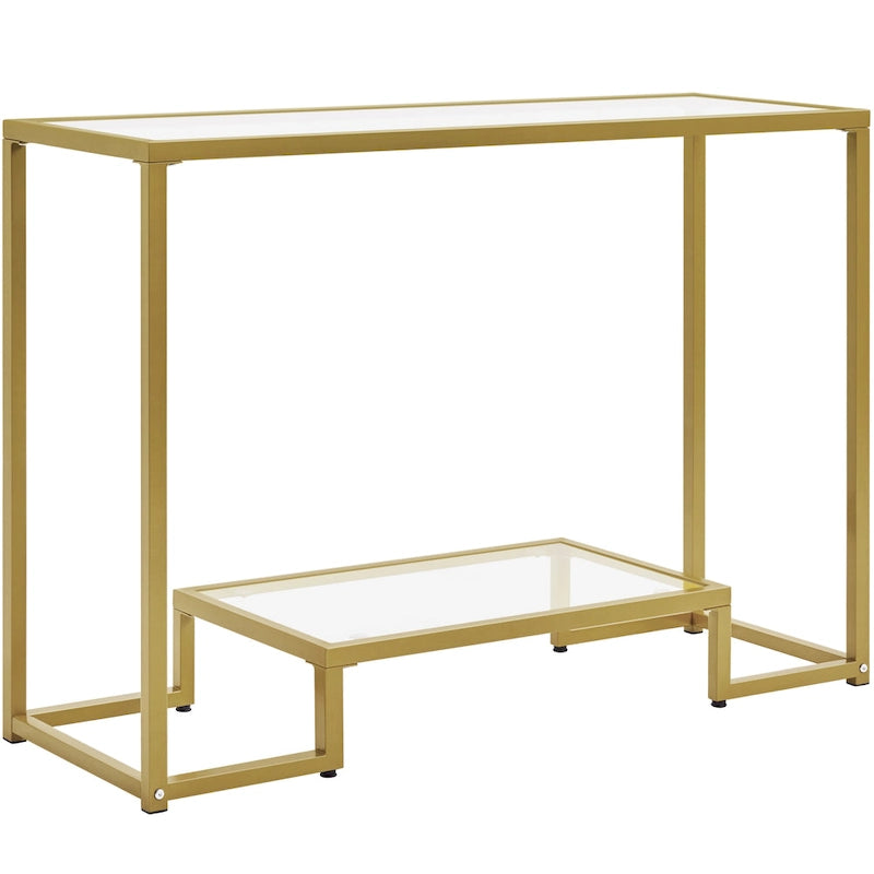 Modern Tempered Glass Console Table for Entryway or Porch
