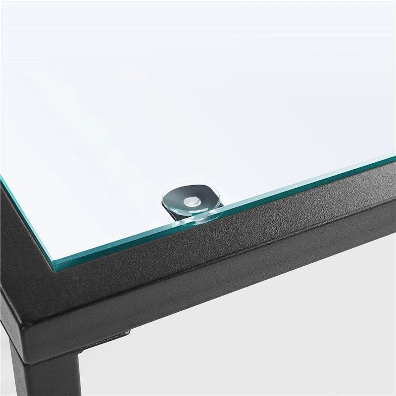 Modern Tempered Glass Console Table for Entryway or Porch