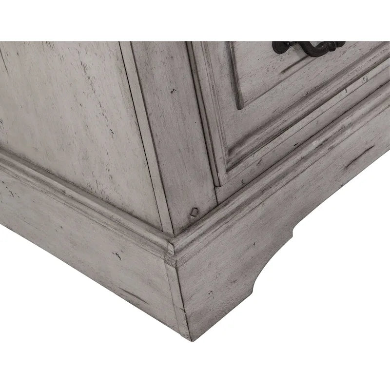 5-Drawer Distressed Wood Chest with Dovetail Construction