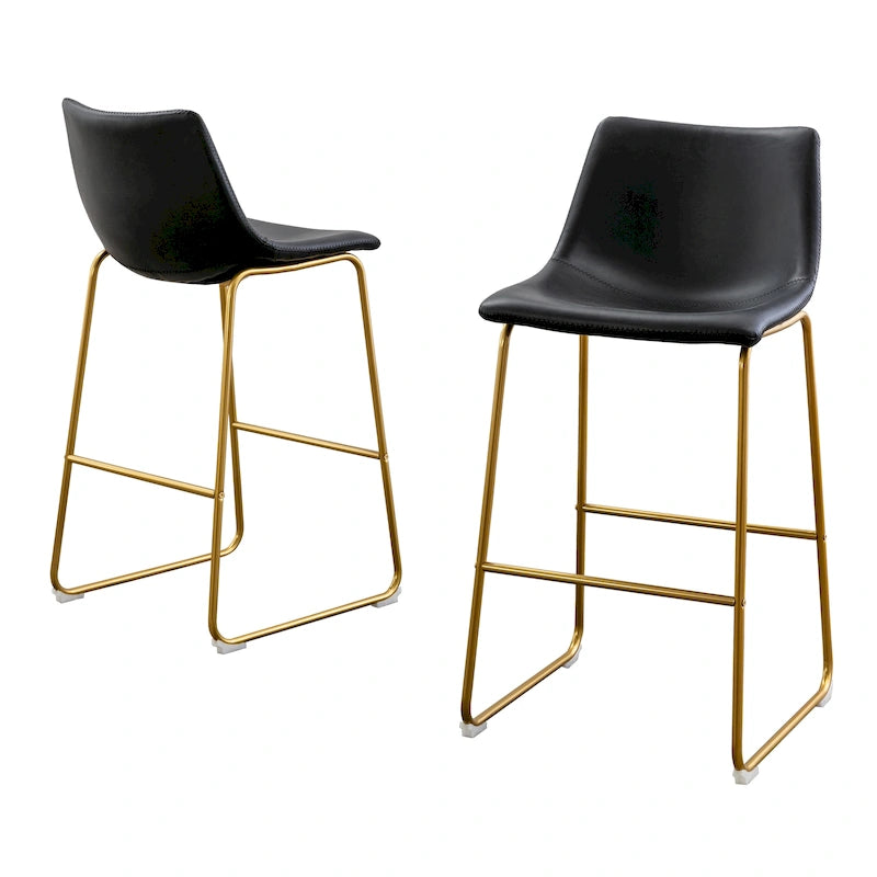 Barhocker aus Kunstleder (2er-Set)