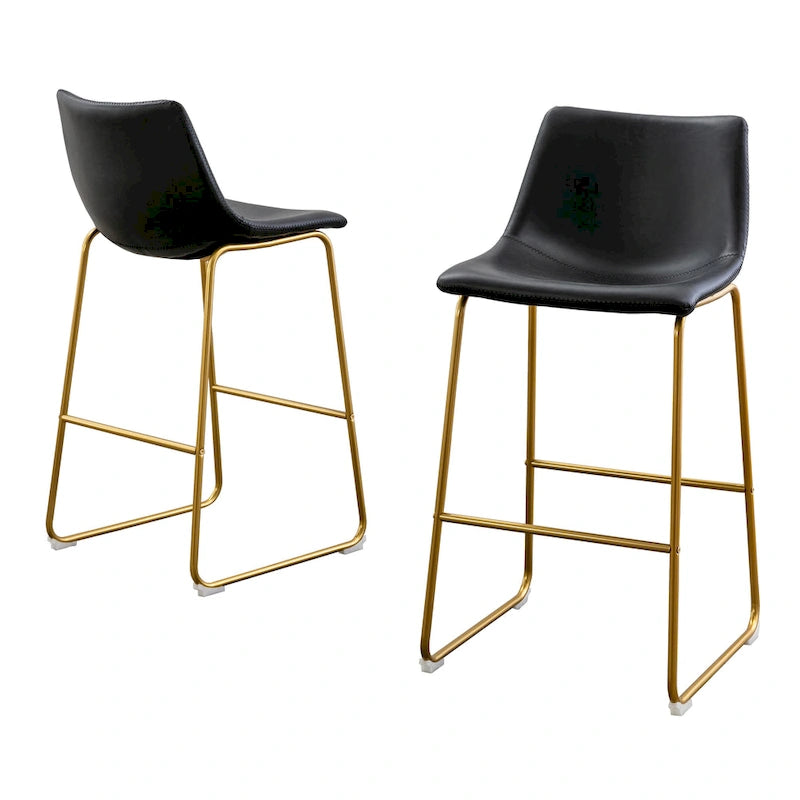 Faux Leather Bar Stool (Set of 2)