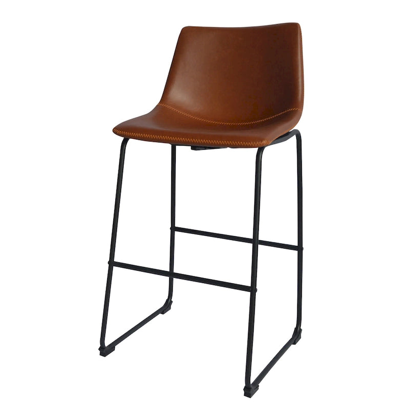 Faux Leather Bar Stool (Set of 2)