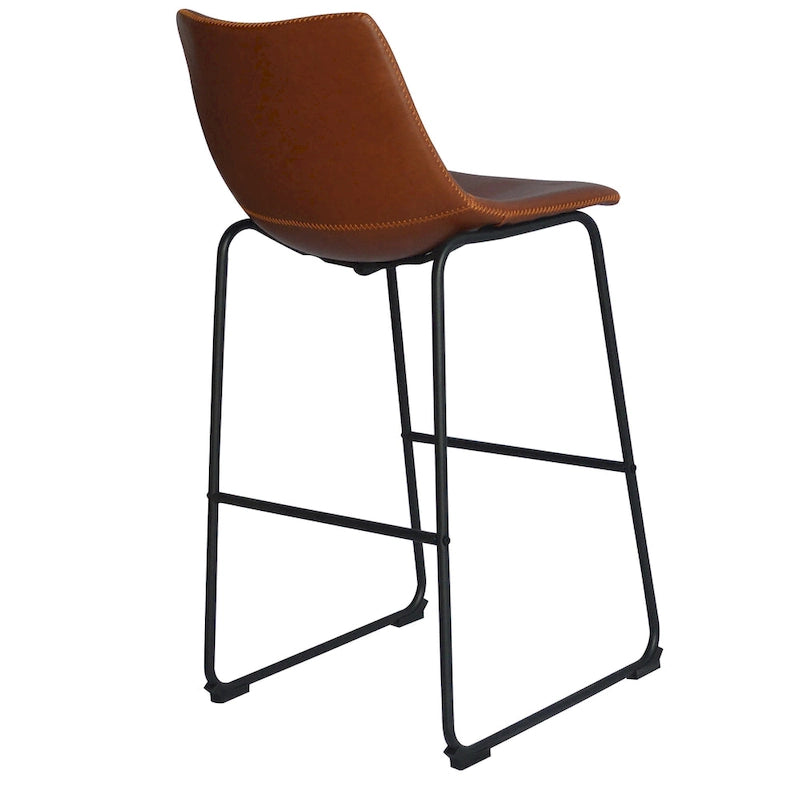 Faux Leather Bar Stool (Set of 2)