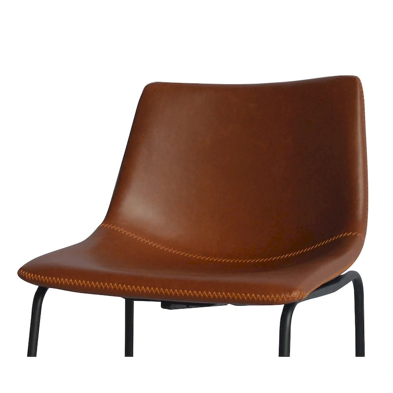 Faux Leather Bar Stool (Set of 2)