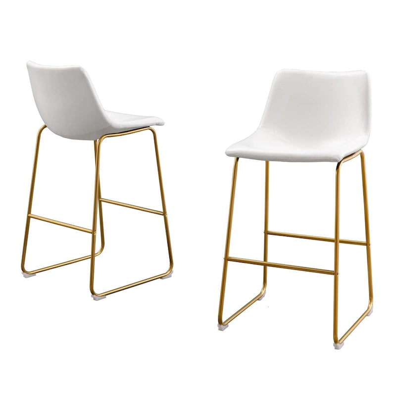 Faux Leather Bar Stool (Set of 2)