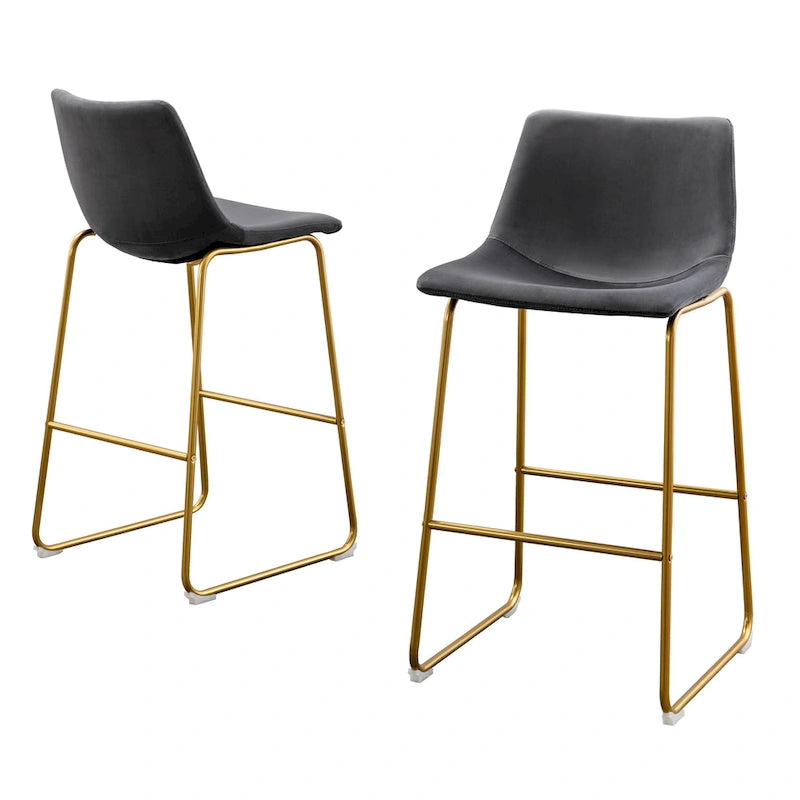 Faux Leather Bar Stool (Set of 2)