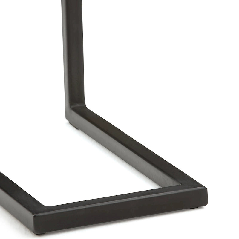 WYNDENHALL Rhonda 18 inch Wide Solid Metal Industrial C Side Table - 18 W x 10 D x 24 H