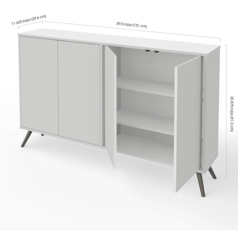 60-Inch Compact Storage Unit with 4 Adjustable Shelves