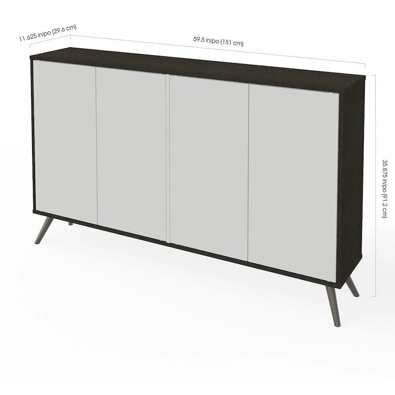 60-Inch Compact Storage Unit with 4 Adjustable Shelves