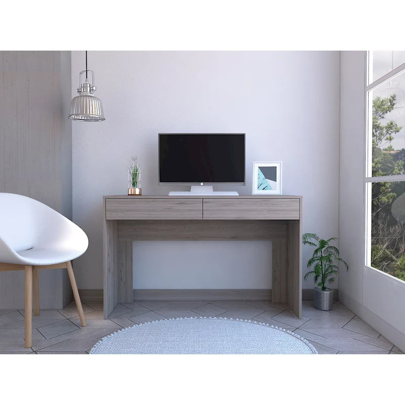 FM Furniture Tampa 2-Drawer Computer Desk with 2 Handleless Drawers