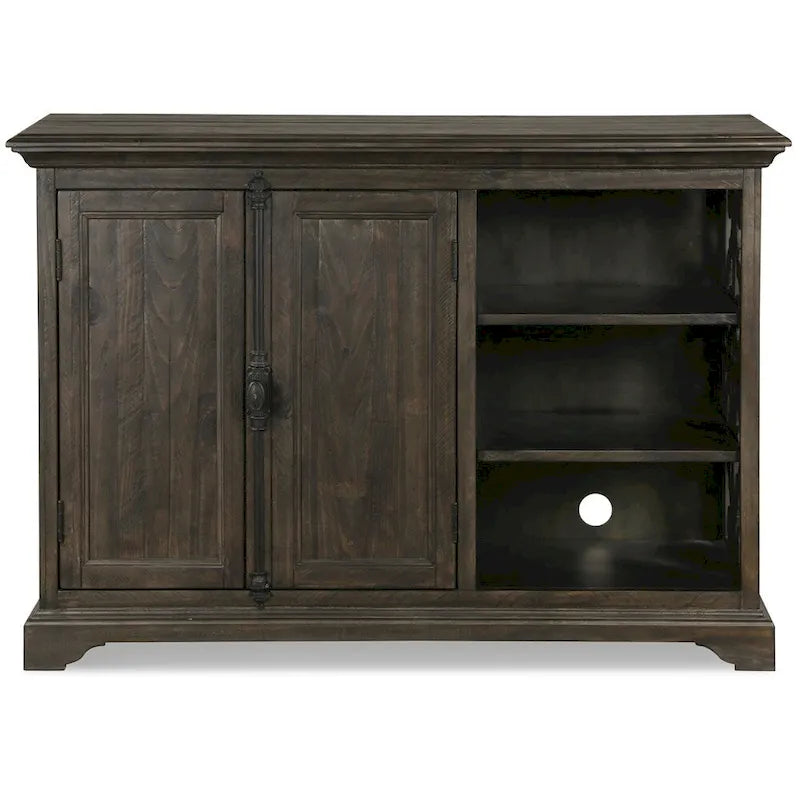 Traditional Weathered Peppercorn Printer Stand with Adjustable Shelves
