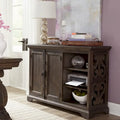 Traditional Weathered Peppercorn Printer Stand with Adjustable Shelves
