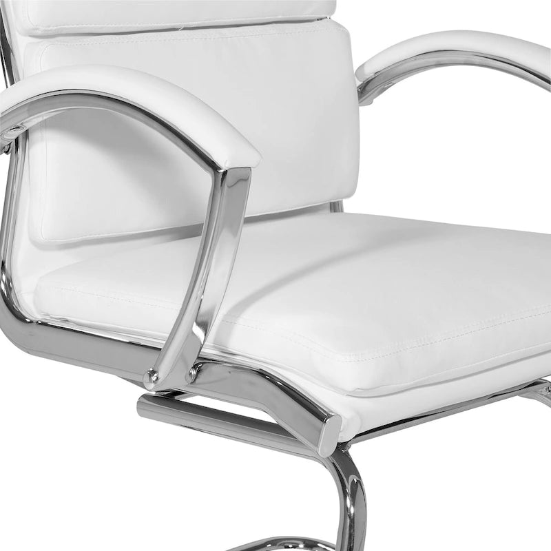 Mid Back Faux Leather Vistor's Chair