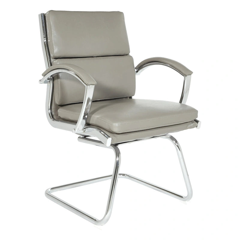 Mid Back Faux Leather Vistor's Chair