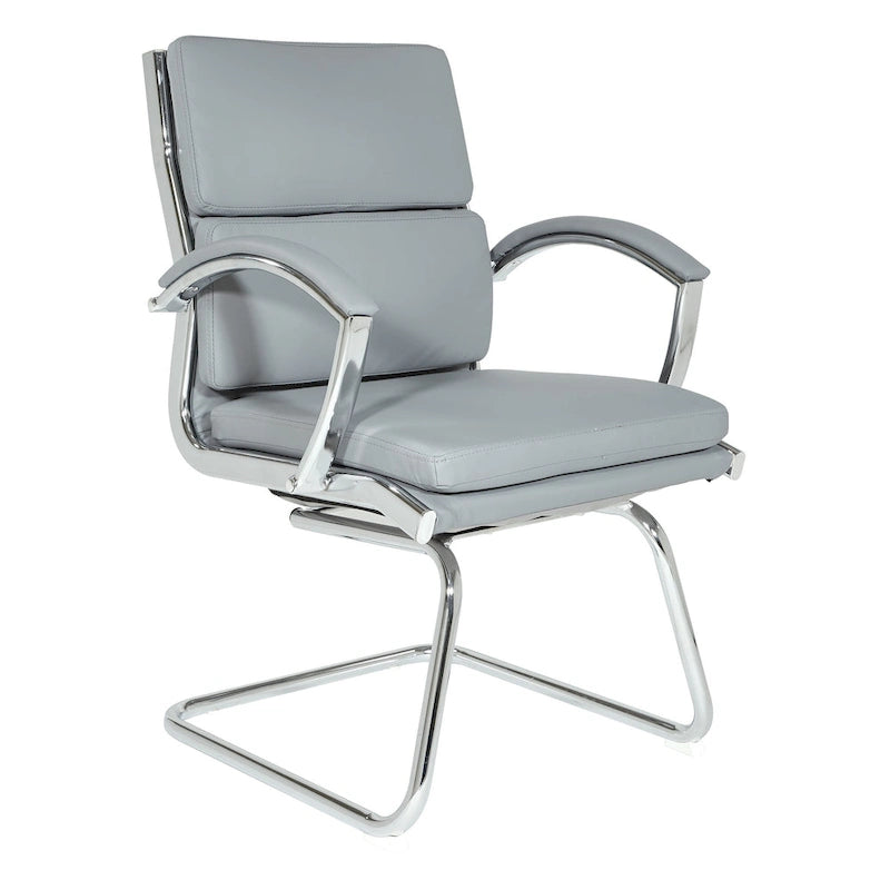 Mid Back Faux Leather Vistor's Chair