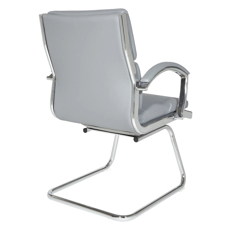 Mid Back Faux Leather Vistor's Chair