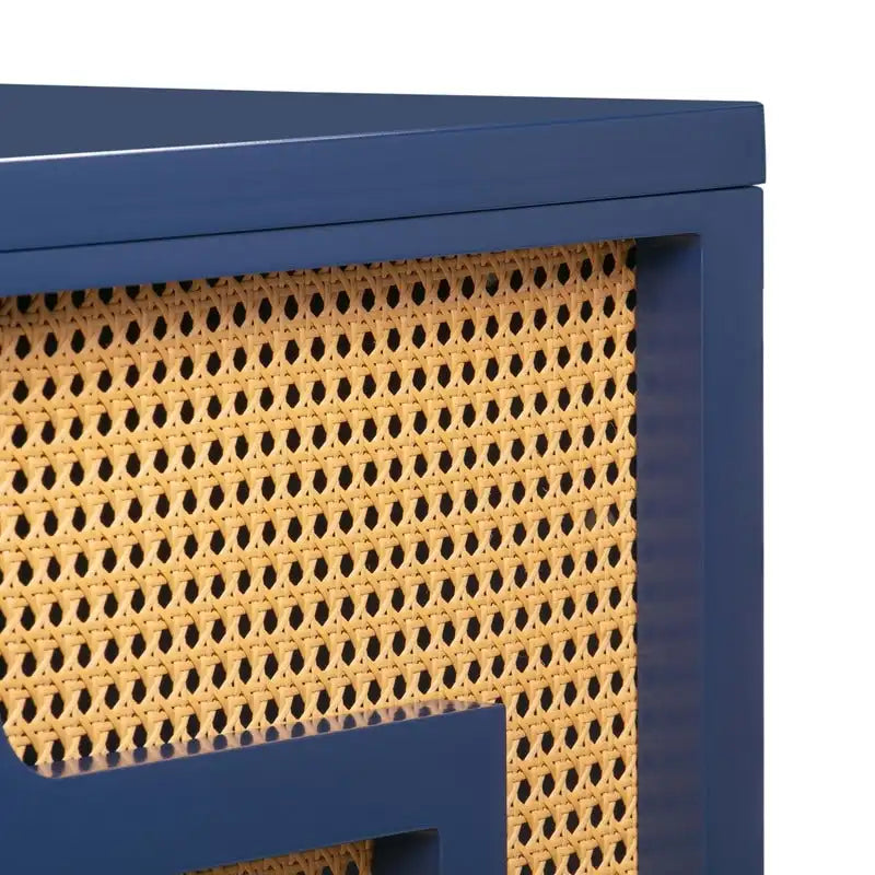 Suzie Wood and Rattan 1 Drawer Desk