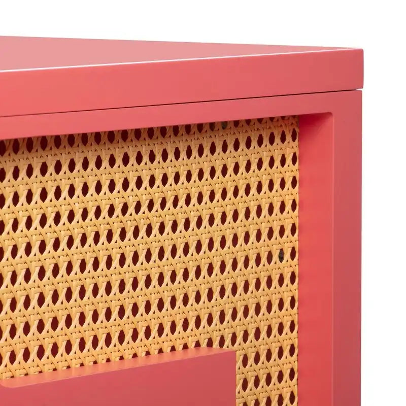 Suzie Wood and Rattan 1 Drawer Desk