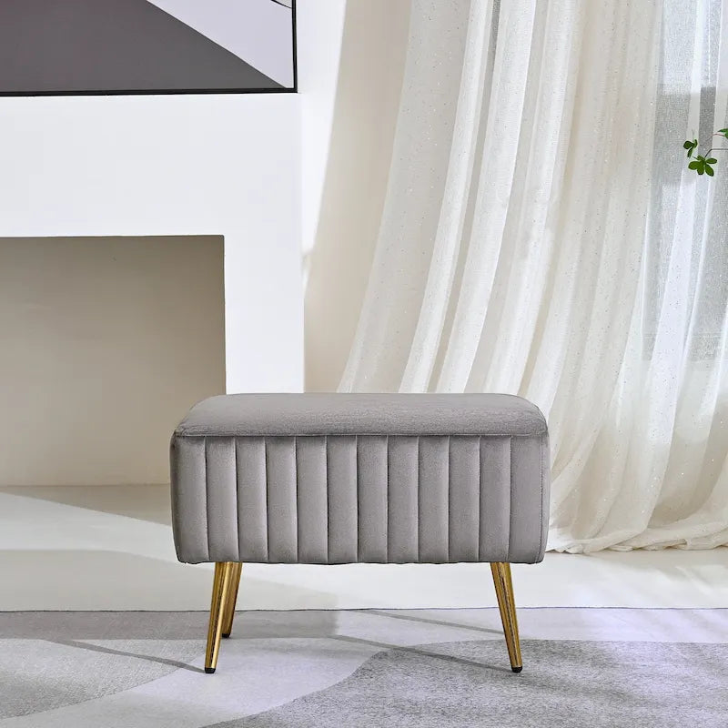 24-Inch moderne gestoffeerde halbank met fluwelen zitting