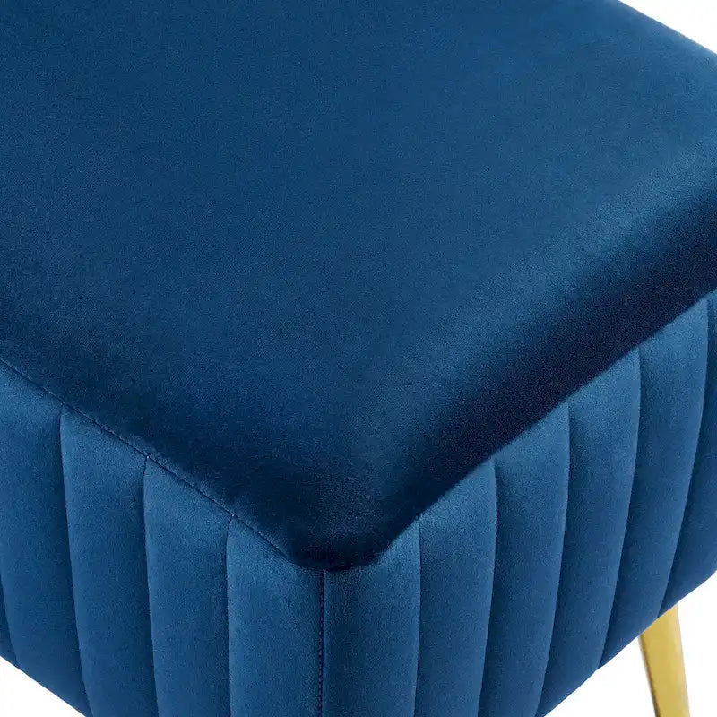 24-Inch Modern Upholstered Entryway Bench with Velvet Seat