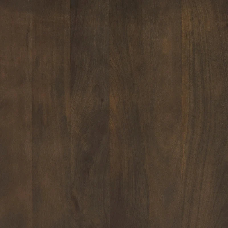 Dark Brown Solid Mango Wood Fluted Round Side Table with Storage
