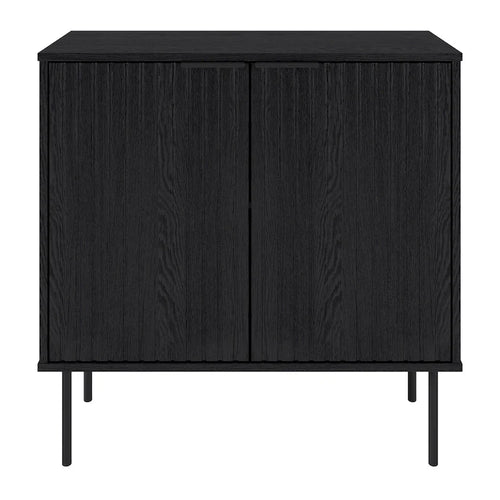 2 Door Fluted Sideboard Buffet Cabinet with Metal Legs