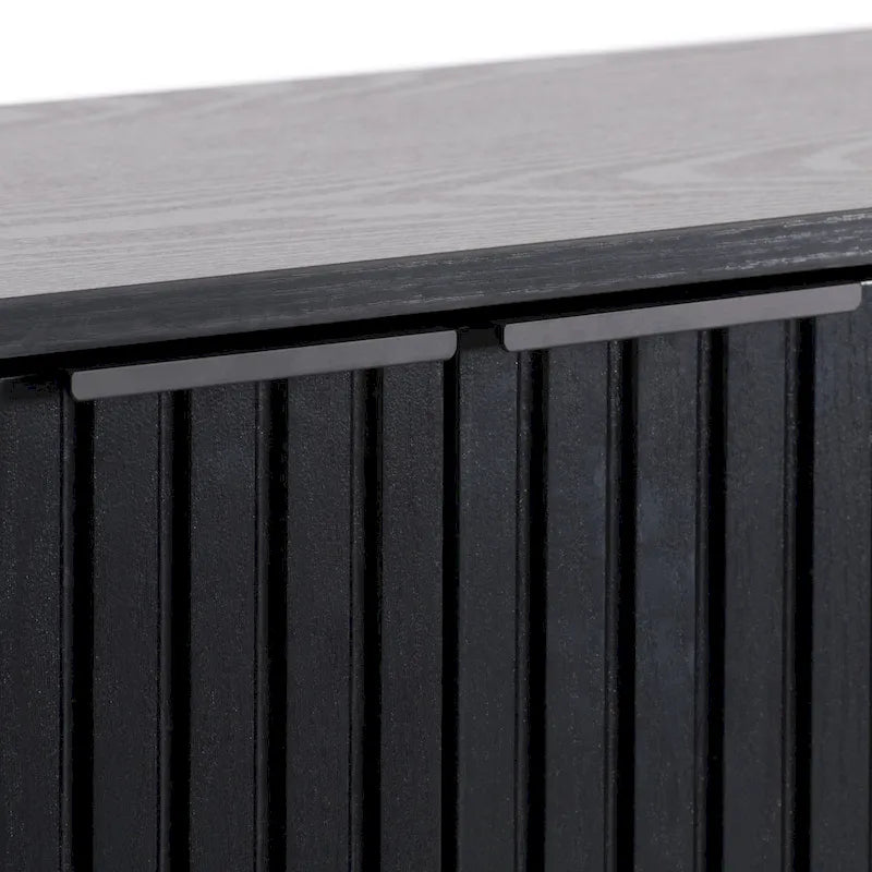 2 Door Fluted Sideboard Buffet Cabinet with Metal Legs