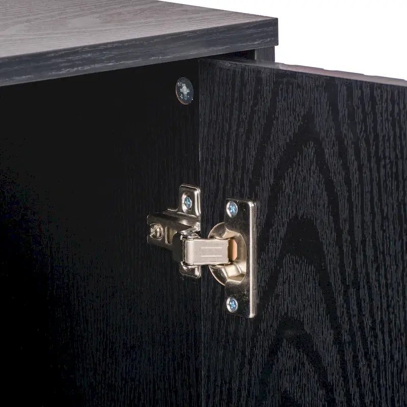 2 Door Fluted Sideboard Buffet Cabinet with Metal Legs