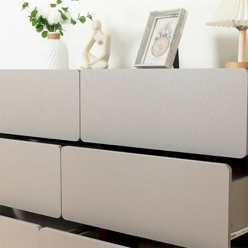 Wood Drawer Dresser Cabinet with Six Drawers