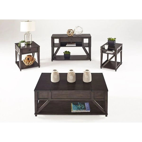Sofa Console Table with Drawer and Shelves - 48 x 17 x 30