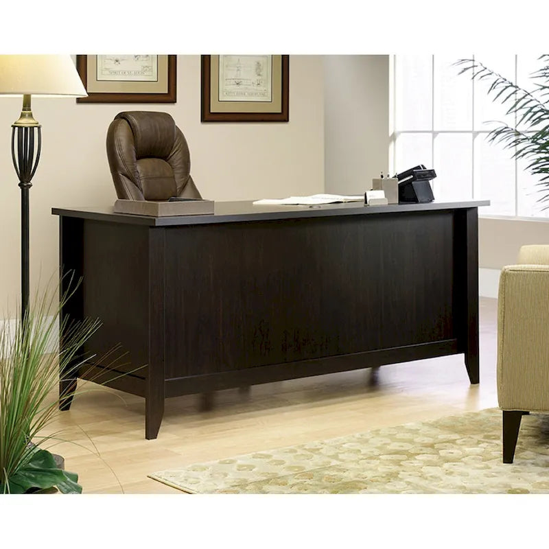Executive Office Desk with Keyboard Tray and File Drawers