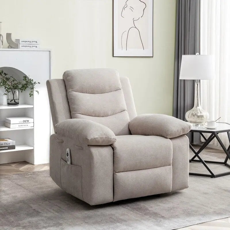 Power Recliner with Adjustable Massage and Heating System