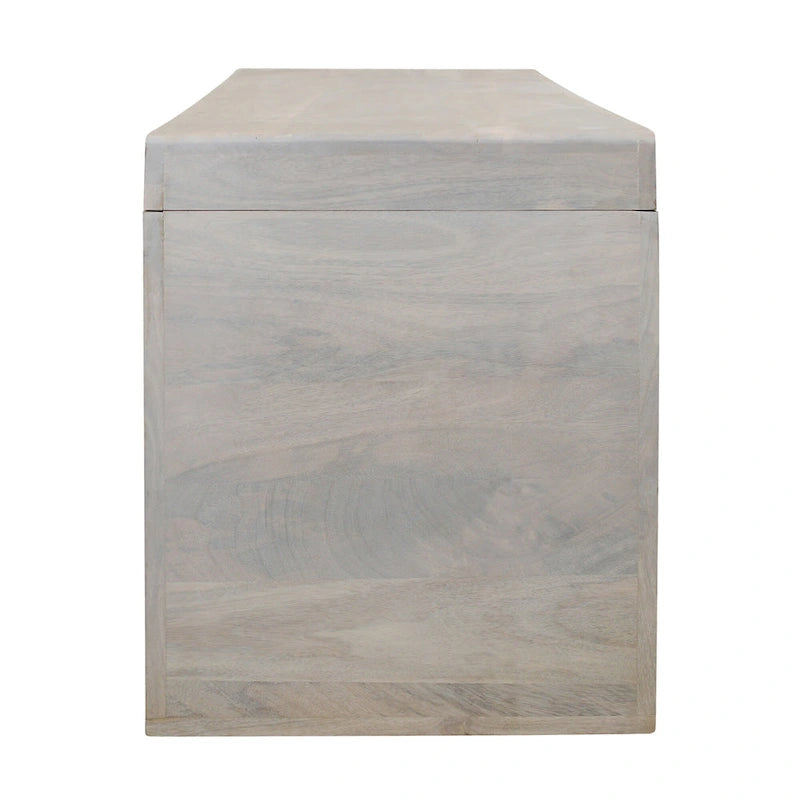 51-Inch White Sand Solid Mango Wood Bench