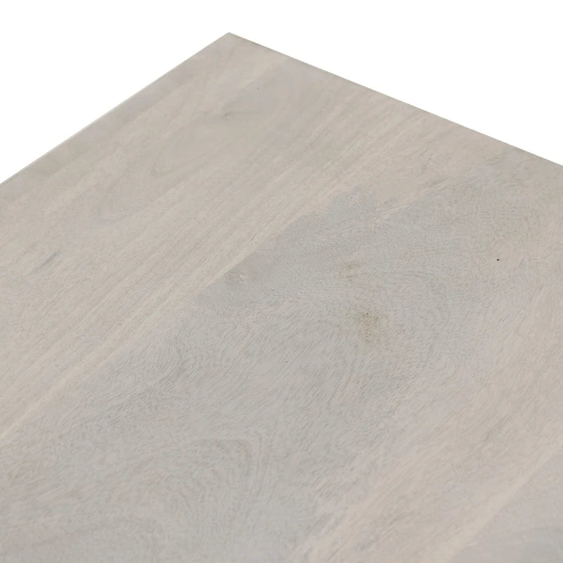 51-Inch White Sand Solid Mango Wood Bench