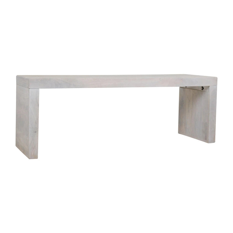 51-Inch White Sand Solid Mango Wood Bench